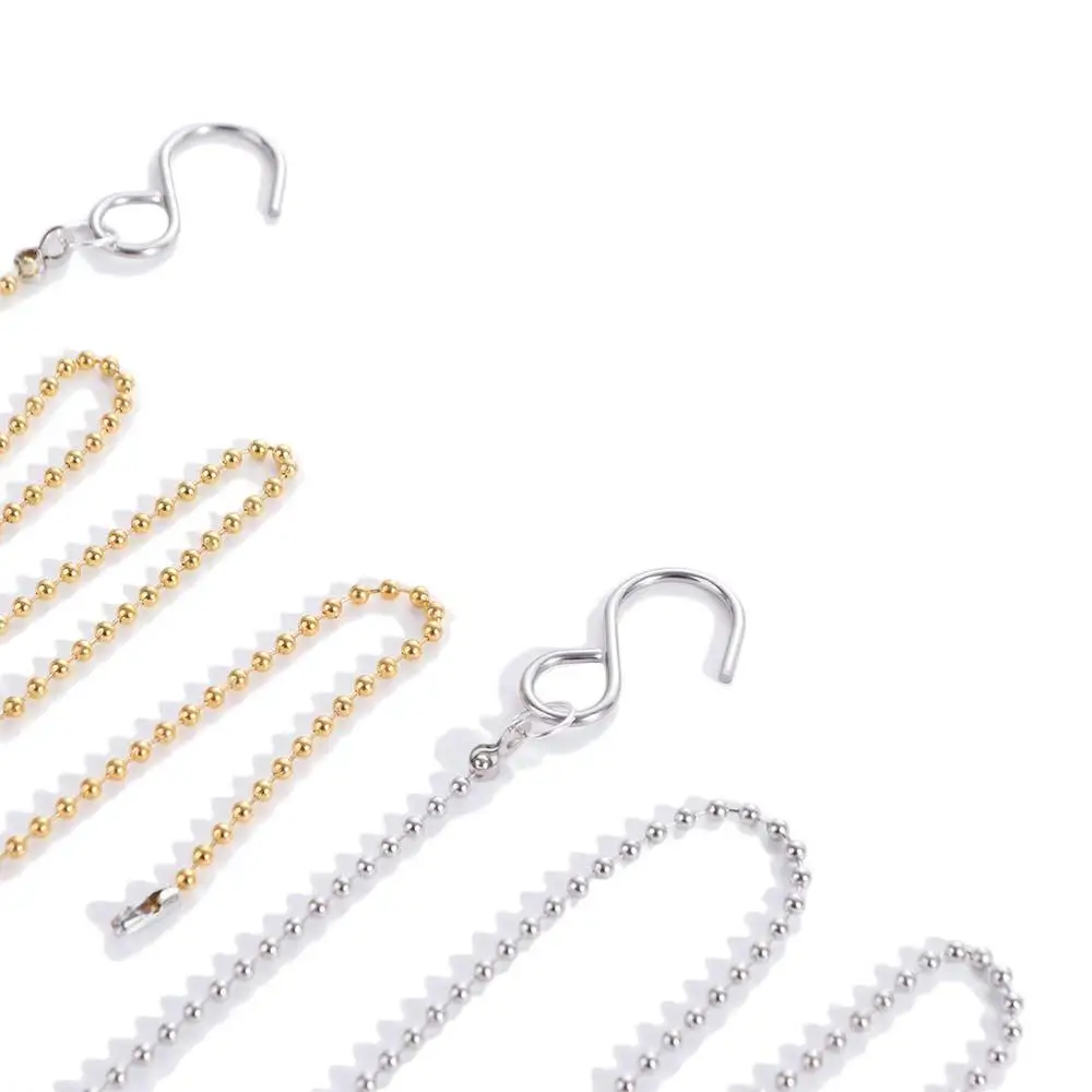 2.5m/8.2ft Volleyball Net Height Chain Measure Tool Gold Silver Volleyball Measure Chain Standard with Hooks Equipment