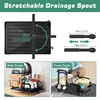 360° rotating kitchen chopping board storage rack, dish drain rack, household double-layer chopstick tube storage rack 5