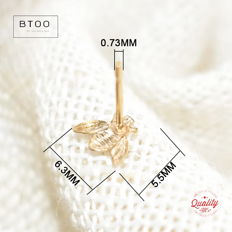 14K Gold Filled Bee Stud Earrings Gold Jewelry Gold Filled Stud Earrings Brincos Pendientes Oorbellen Boho Women Earrings