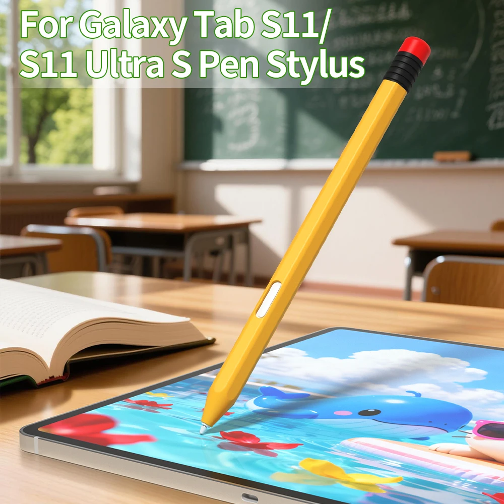 Tablet Stylus Pencil Case For Samsung Galaxy Tab S11 Ultra S Pen Cases Silicone Pencil Stylus Pen Cover Tab S11 Ultra Sleeve — view 2