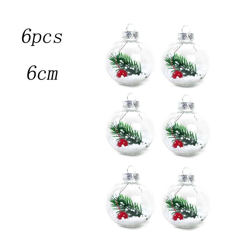 Sea Team | Holiday | Sea Team Shatterproof Clear Plastic Christmas Ball Ornaments 6 Pack New 10mm