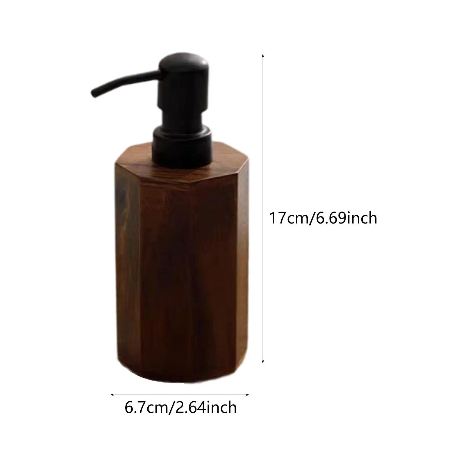 Soap Dispenser Empty Wooden Dish Soap Dispenser for Hotel Home Bathroom