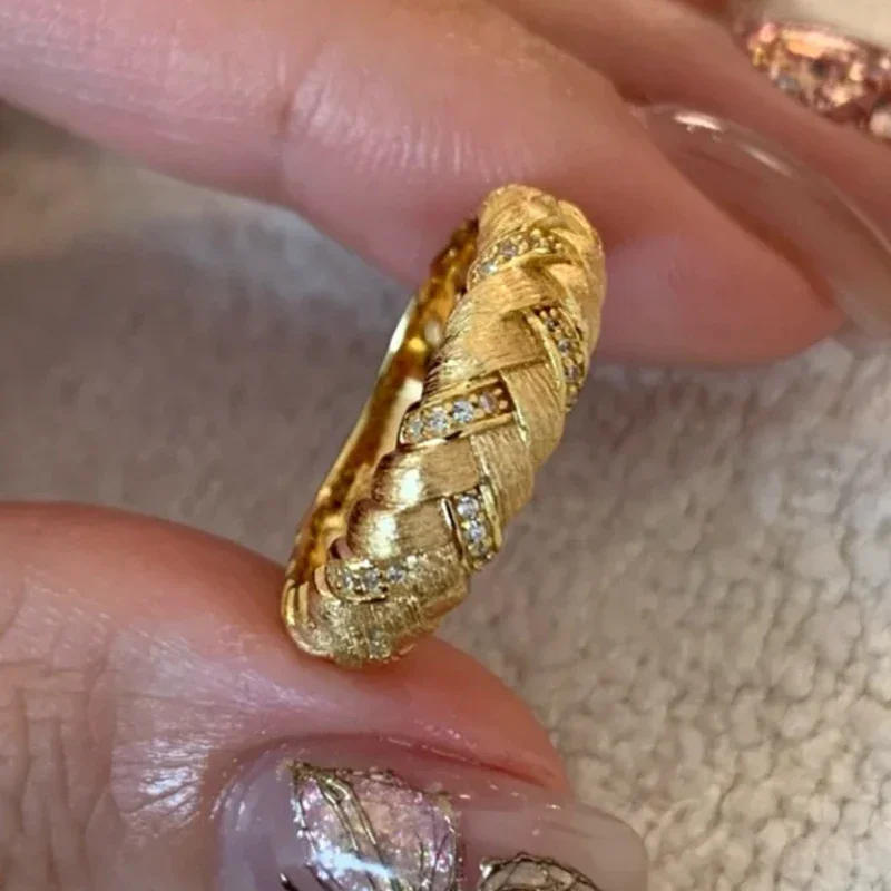 PONYKISS 925 الفضة الزركون النسيج الإحساس سطح خوات...