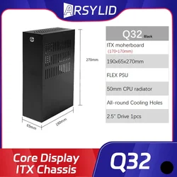 Compact Mini ITX Computer Case with Efficient Cooling and Sleek Design (Black)