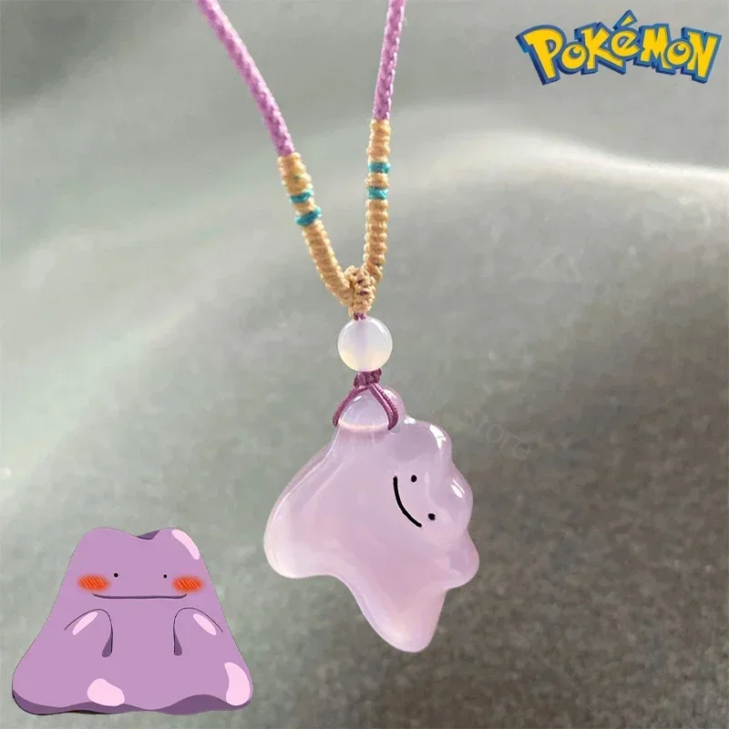 Pokemon Ditto Pendant Necklace for Women Men Anime Clavicle Chain