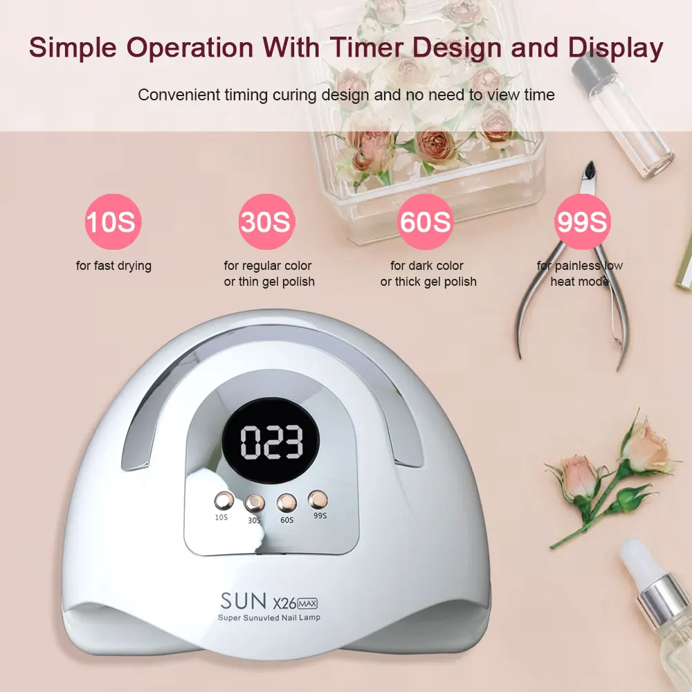 81 LEDs Professional Nail Dryer LED UV Lamp for Nails Gel Polish Dryer Light Nail Art Accessories Curing Gel Toe Nails 6