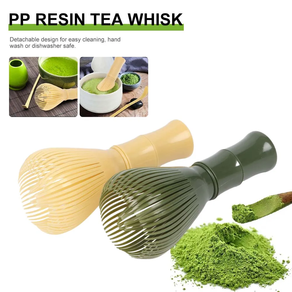 

Traditional Matcha Whisk Reusable Resin Matcha Whisk Chasen Dishwasher Safe Matcha Stirrer Matcha Green Tea Powder Preparation