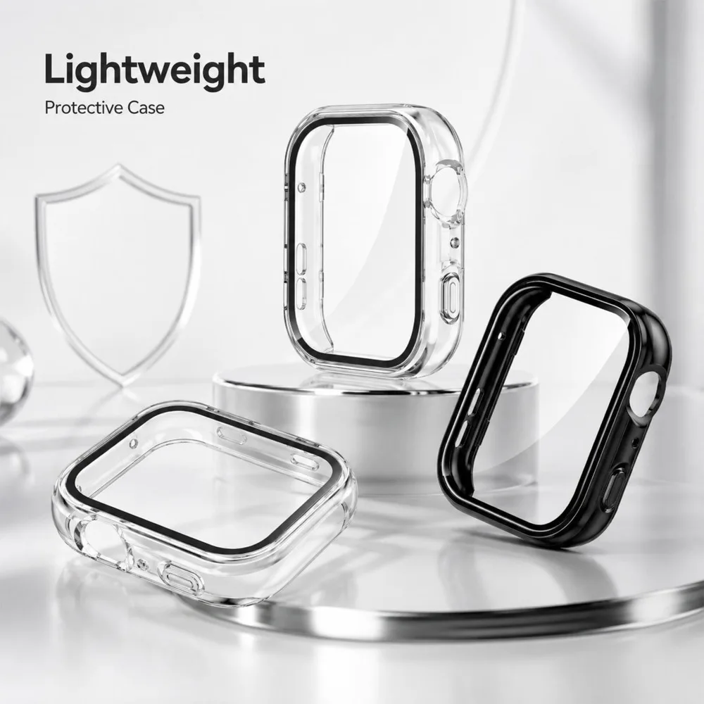 All-Around Screen Protector with Tempered Glass and Hard PC Bumper