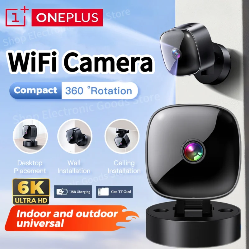 OnePlus WiFi Telecamera di sorveglianza wireless Smart Home HD Indoor AI Rilevazione umana Visione notturna Webcam Monitor remoto a infrarossi