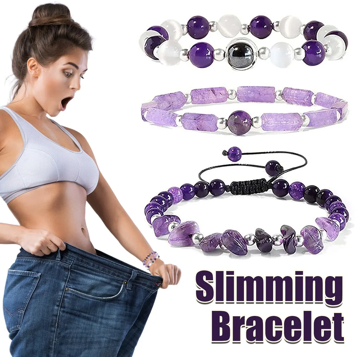 Amethyst Healing Bracelet Set for Wellness and Mindfulness