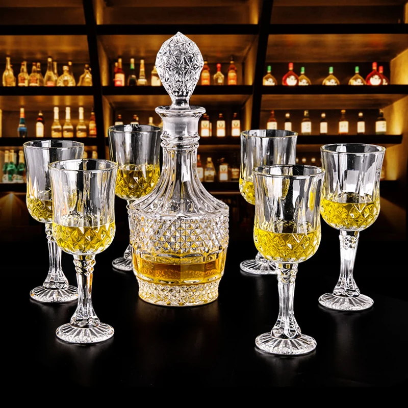 

Whisky Glass Shaker Bar Sets Decanter Wine Kitchen Brandy Cup Elf Bar Sets Mini Gift Crystal Coqueteleira Para Drinks Drinkware