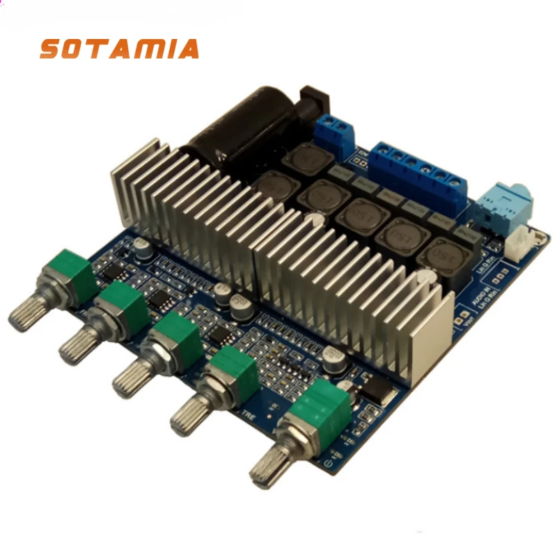 

Усилитель сабвуфера SOTAMIA PA3116, аудиоплата 50Wx2 + 100 Вт, домашний мини-усилитель TPA3116D2 2,1, Hi-Fi Цифровые усилители мощности звука AUX