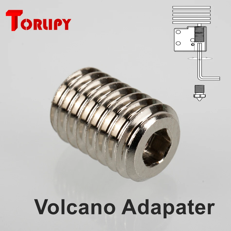 V6 Volcano Hotend Adapter High Flow CHT Nozzle Copper Connector For