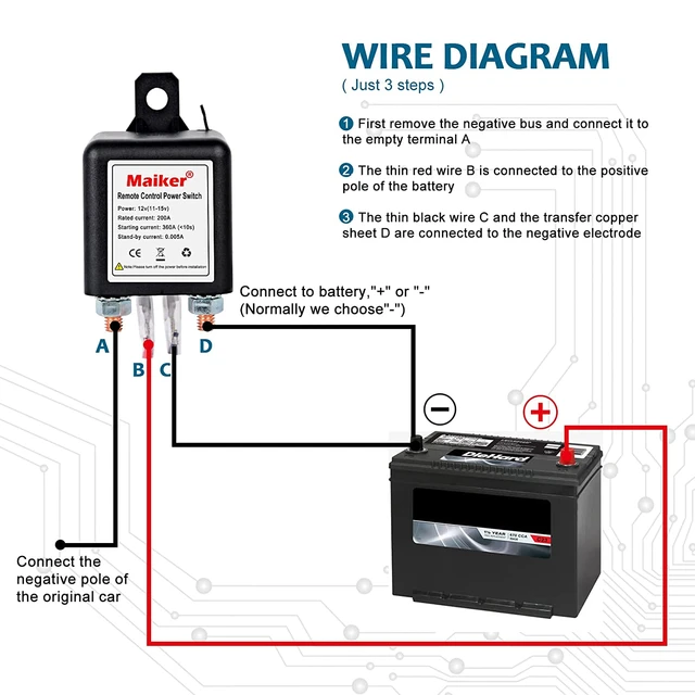 Commutateur De Batterie Avec Télécommande, Relais 12v, Déconnexion De La  Batterie, Isolateur, Antivol - Commutateurs Et Relais - AliExpress