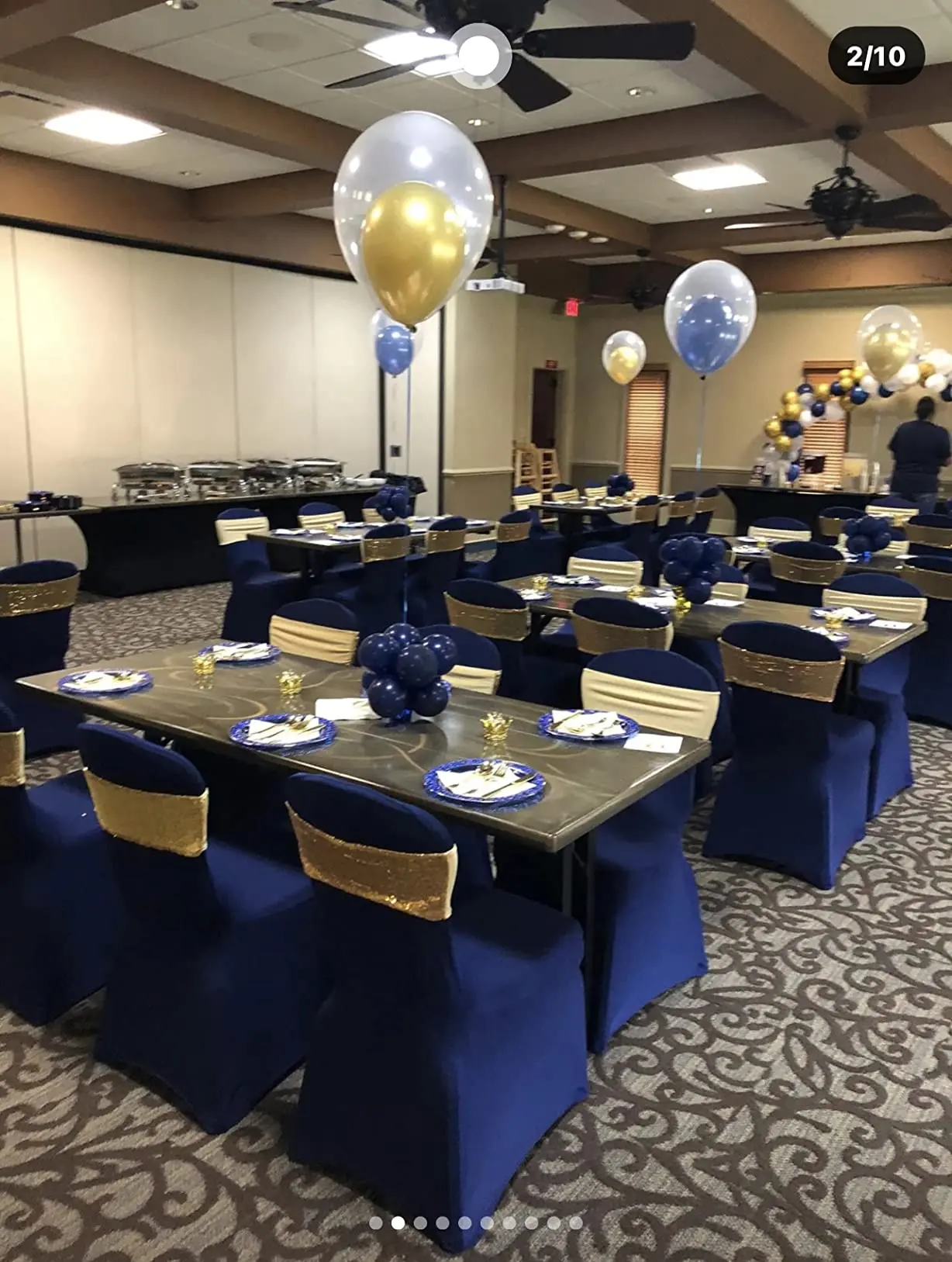 Description Picture 5 of item50pcs Stretch Sequin Chair Sashes Chair Bands One-Sided Sequins Decor for Hotel Wedding Reception Party Event Baby Shower