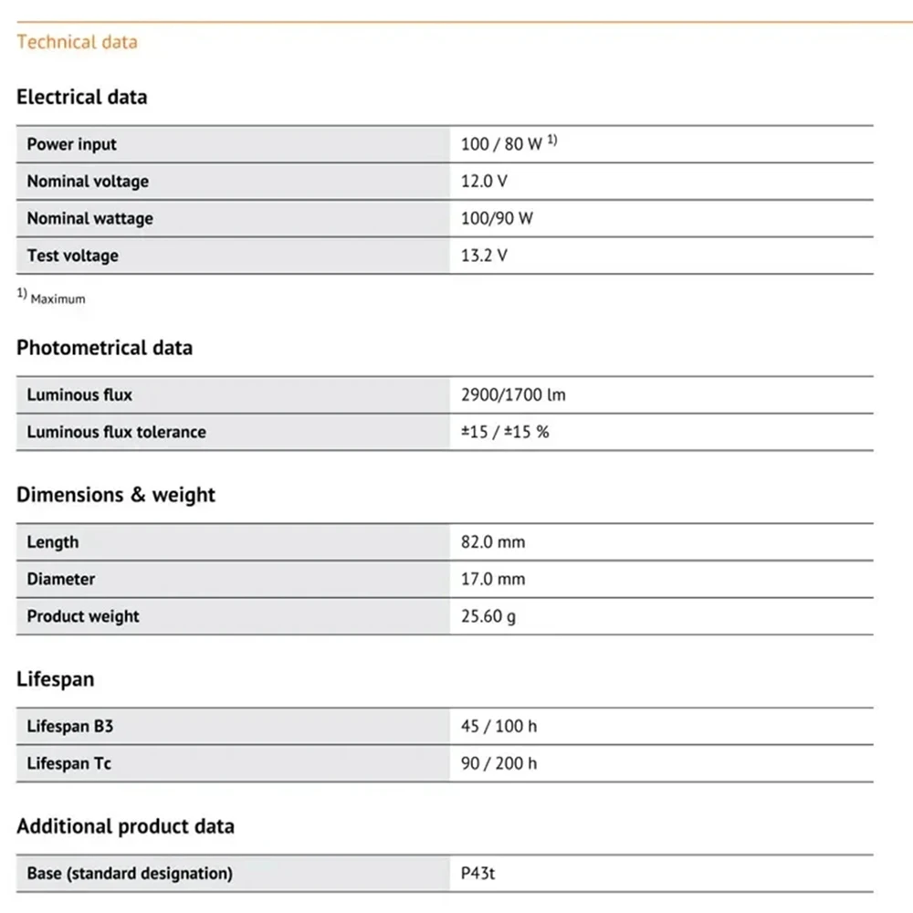 OSRAM 자동차 할로겐 헤드라이트 자동 전구, Hi/lo 빔, H4, 9003, HB2, 12V, 100 W, 90W, 62204 P43t 슈퍼 랠리, 3200K, 2900, 1700lm