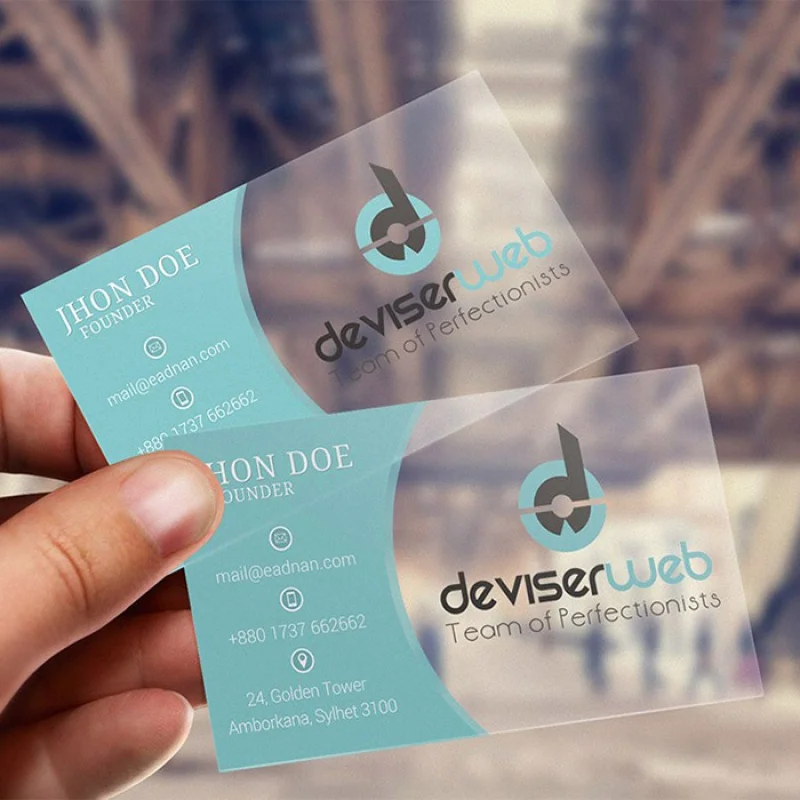 Customized product、high quality custom CMYK printing waterproof visiting card pvc card transparent plastic business cards custom fast delivery cheap price cmyk printing cr80 plastic pvc membership vip card business card greeting thank you card