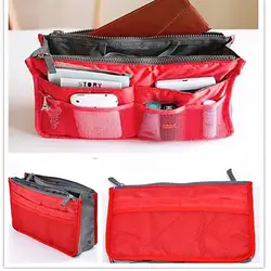 Tote Cosmetic Bag For Women Double Zipper Makeup Bag Toiletries Grooming Kit Large Nylon Travel Insert Organizer Handbag Purse