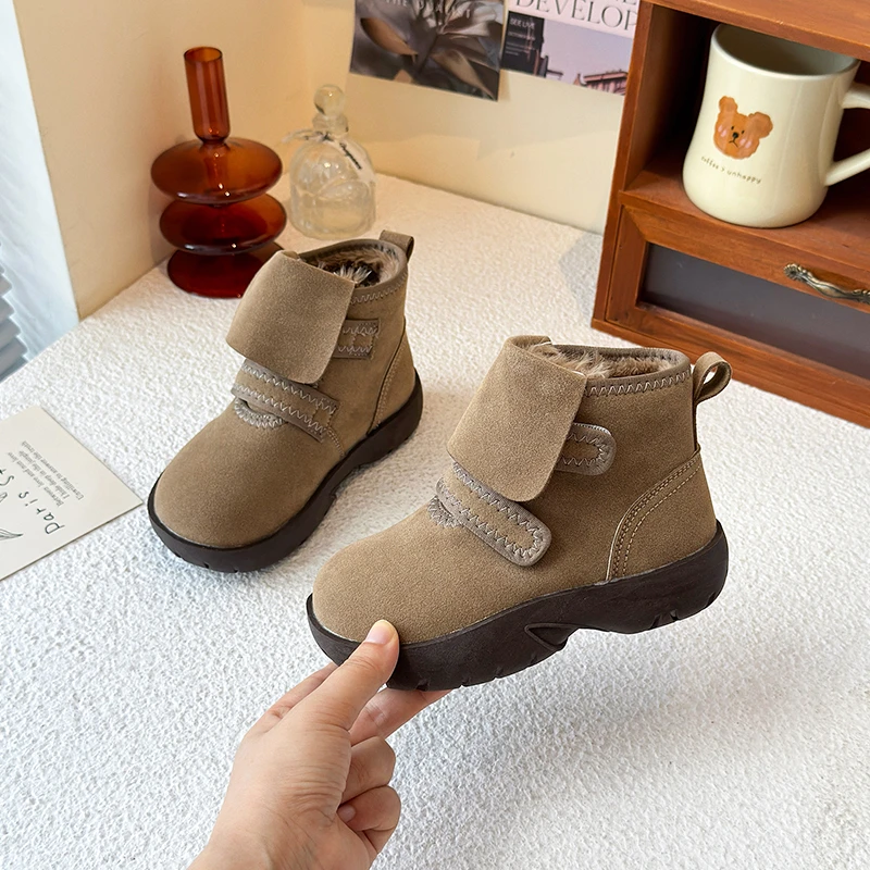 Girls Thermal Ankle Boots Winter Cotton Non Slip