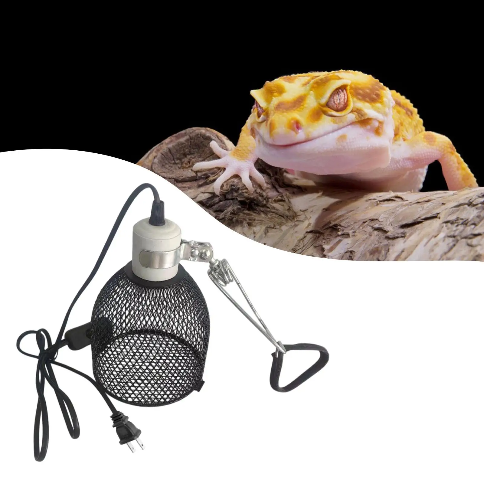 Reptile Heating Lampshade 5.5inch 160W Heater Guard for Pet Snake Amphibians