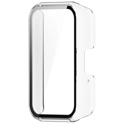 Enhanced Smartwatch Protective Cover with Tempered Glass - Anti - Fall & Anti - Scratch Watch Case - Samsung Galaxy Fit3 (Transparent)