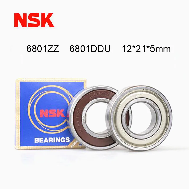 

Japan NSK 6801 Bearing 6801ZZ 6801DDU Bearing 12*21*5 mm ABEC-7 Metric Thin Section 61801-2RS 6801 RS Ball Bearings 6801ZZ