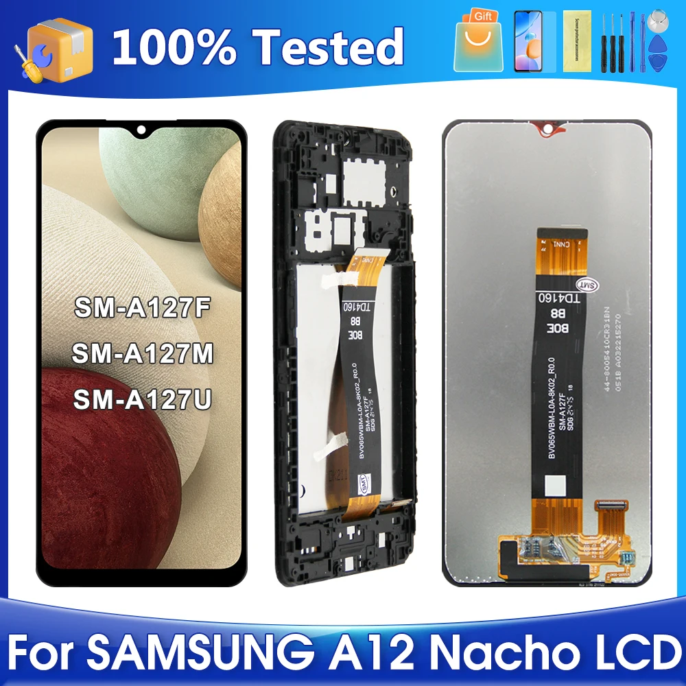 A127 Original 6.5" Display For Samsung Galaxy A12 Nacho A127F LCD ...