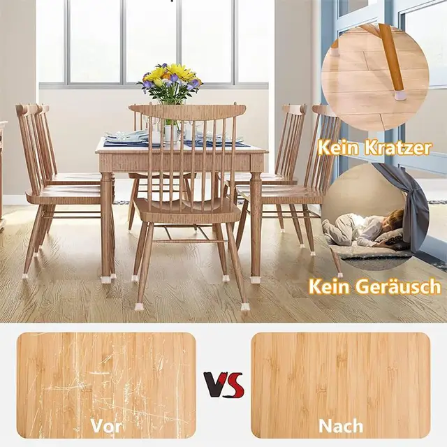 16 Darabos Szilikon Íróasztal Szék Lábvédői Filces Keményfa Padlók Számára Elasztikus Lábfedélpetét - Image 5