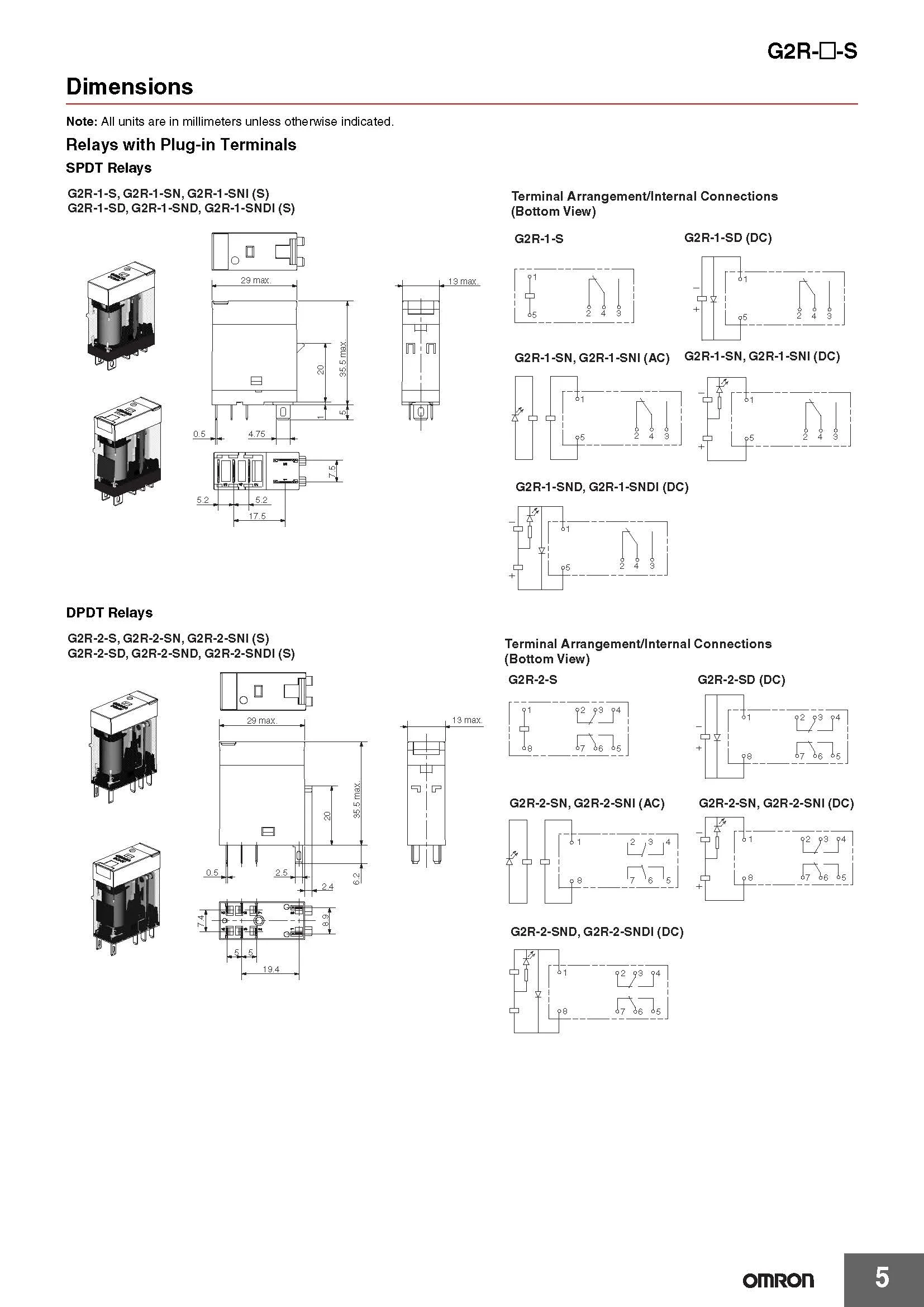 OMRON Relais G2R-1-SN G2R-2-SN Original 24VDC SND SNI SNDI 220V AC220V AC24V DC24V 24VDC 12VDC 5PIN 8Pin Elektronikmarkt – Detail 5
