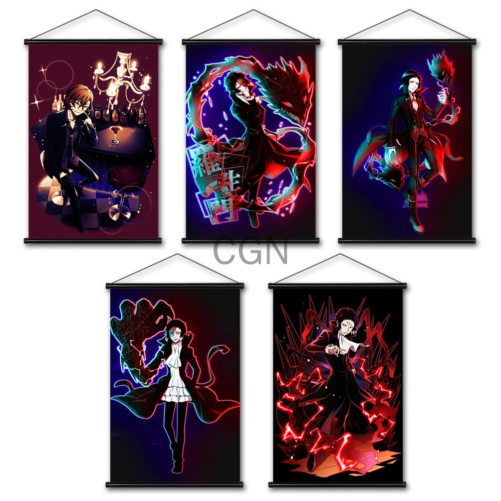 

Print Bungo Stray Dogs Poster Art Canvas Painting Modern Japanese Anime Mural Decor Picture Hanging Scrolls Wall Home Cuadros