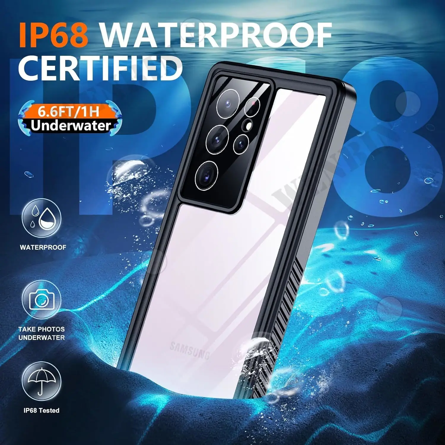 Waterproof Diving and Outdoor Sports Case with RedPepper Cover