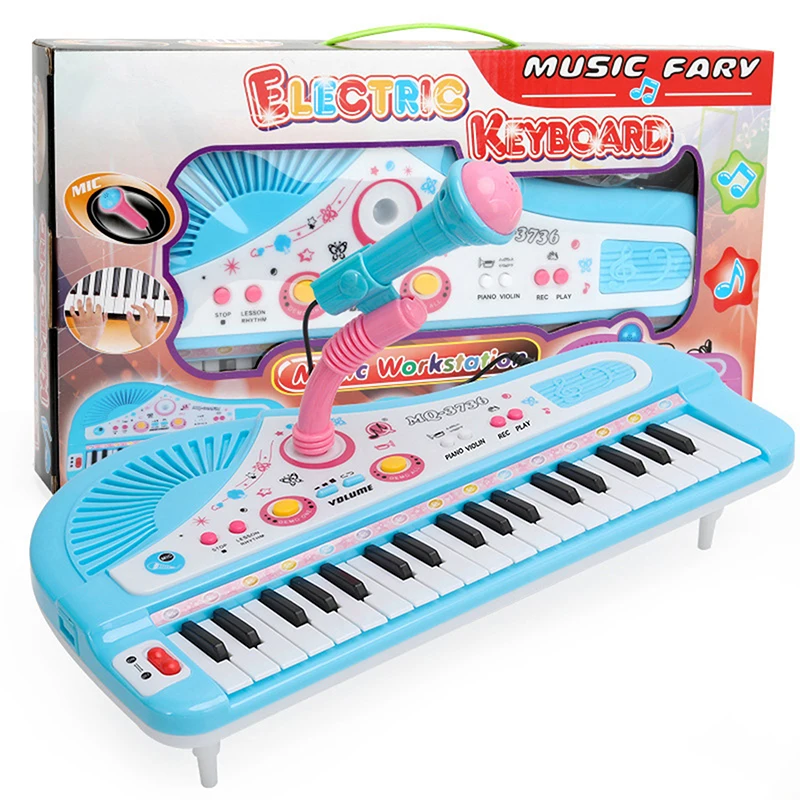 37 Keys Piano Keyboard Electronic Digital Piano With Built-in Speaker Microphone Portable Beginners Keyboard Kids Electric