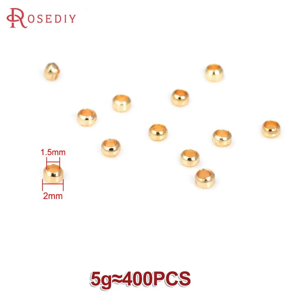 Elegant 18K Gold-Tone Brass Beads
