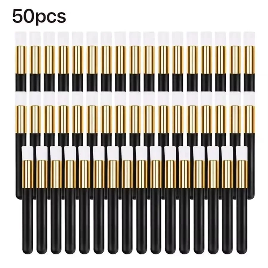 50pcs Eyelash Cleaning Brush Lash Shampoo Brush for Eyelash Extensions Peel Off Blackhead Remover Makeup Tools