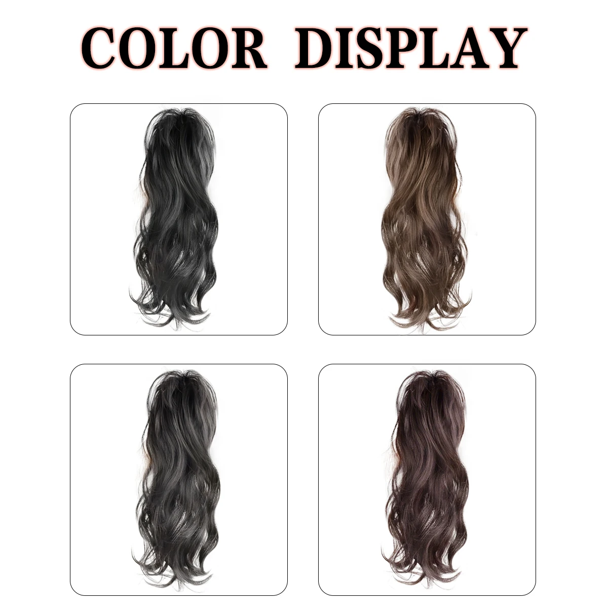 14-Inch Curly Wavy Synthetic Ponytail Effortlessly Chic Hairpiece with Easy Claw Attachment Elegant Style for Women