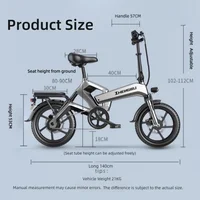 Vélo électrique pliable pour adulte avec 2 sièges pour longue Distance 400W 48V léger Portable Mini vélo électrique pliant homme 2