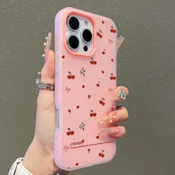 Charming Red Cherry Bow Heart Phone Case Cover - Galaxy S23 Ultra (FE - P8565)