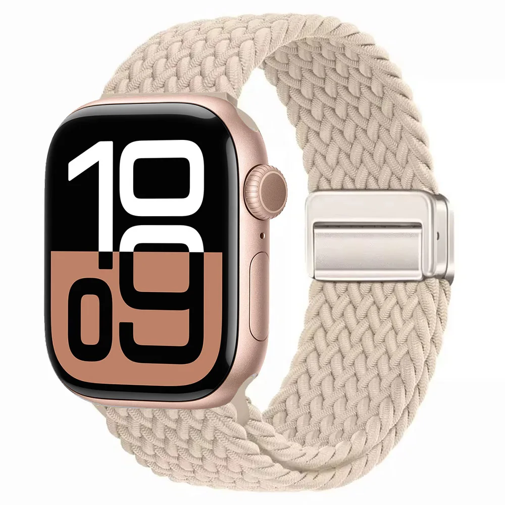 Nylon Braided Magnetic Strap for Apple Watch - Comfortable and Stylish Design