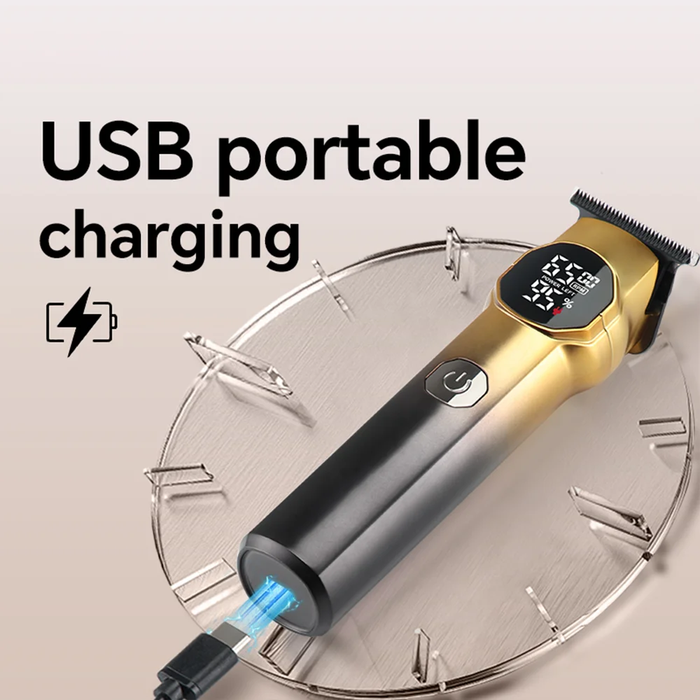 USB rechargeable electric shaver hair clipper precision trimmer with limited comb