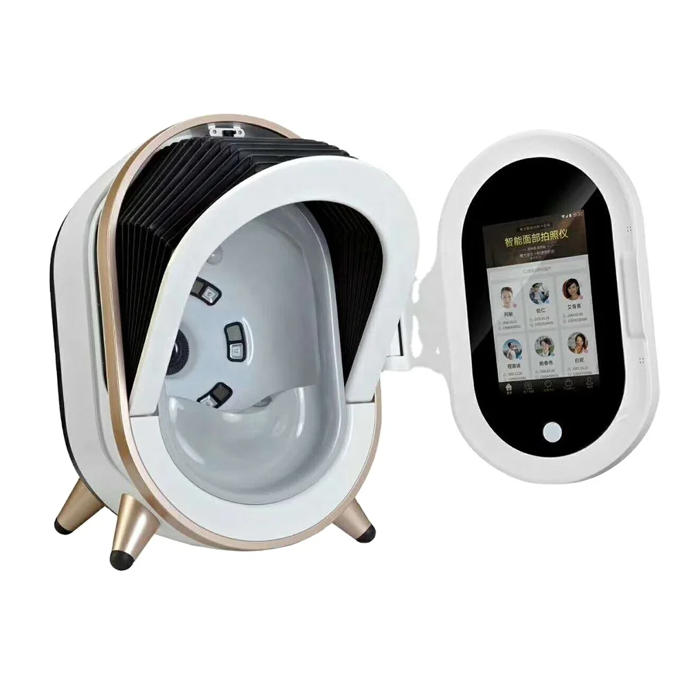 Portable 3D UV magic mirror facial analysis machine, beauty equipment, facial scanner, skin analyzer, storage