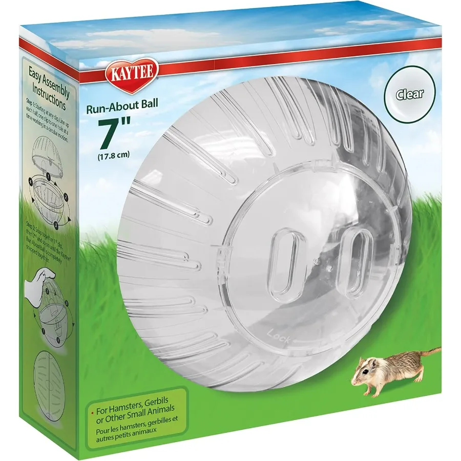 7 Clear RunAbout Exercise Ball for Pet Hamsters Gerbils Safe Transparent and Durable Indoor Activity Solution for Small Rodents 1