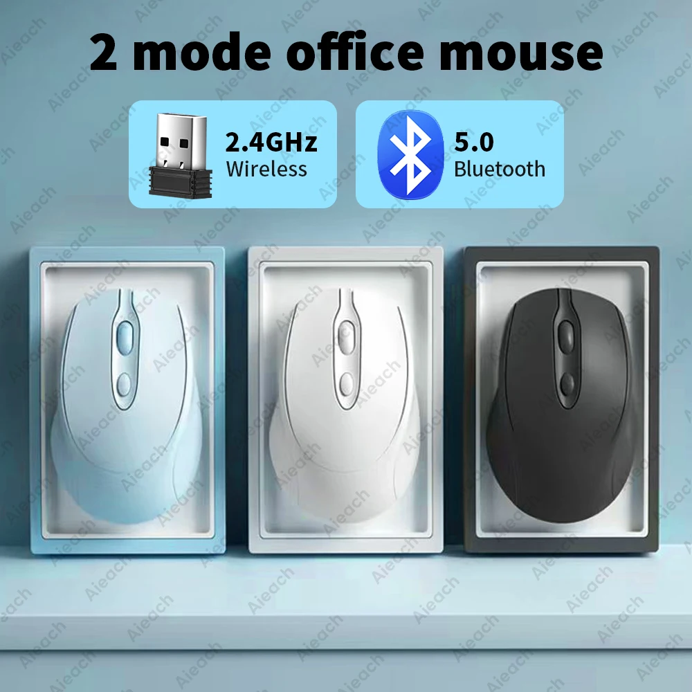 Souris de Bureau sans Fil Bi-mode 2.4Ghz & Bluetooth 5.0