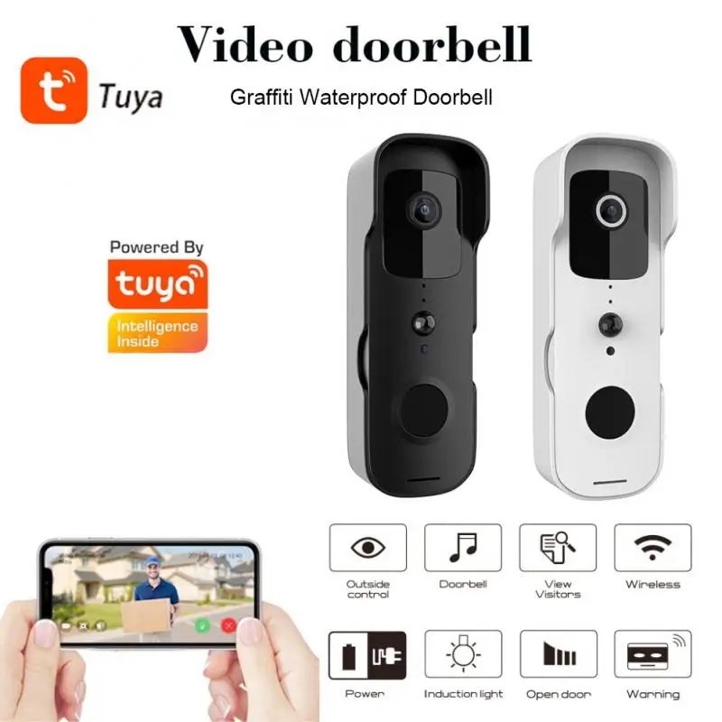 

T30 Tuya Smart Video Doorbell Wireless WiFi 1080P Video Intercom Door Bell Two-Way Audio Works With Alexa Echo Show Google Home