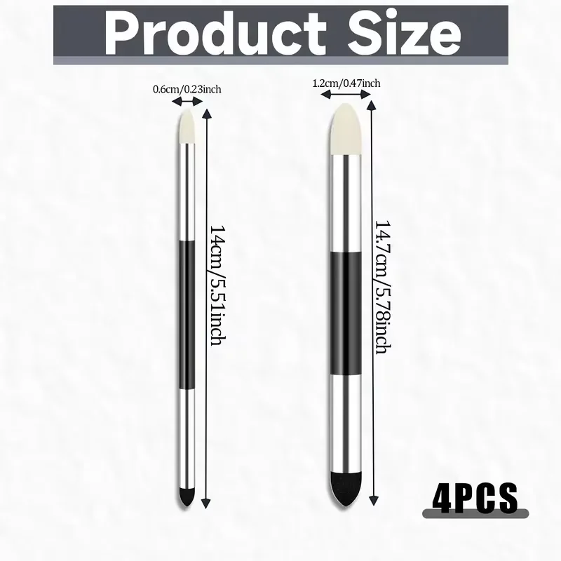 4pcs Blending Sponge Pen Kneaded Eraser Drafting Tools Pencil Erasers Blending Stump Art Blenders Sketch Tools 2