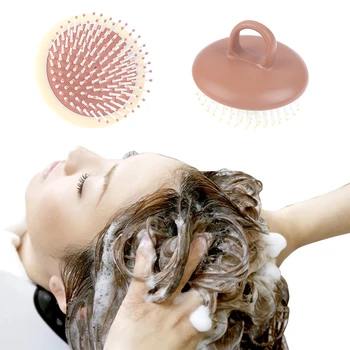 Wet And Dry Scalp Massage Brush Head Cleaning Adult Baby Soft Household Bath Silicone Combs Hair Care Styling Tools Accessories 1