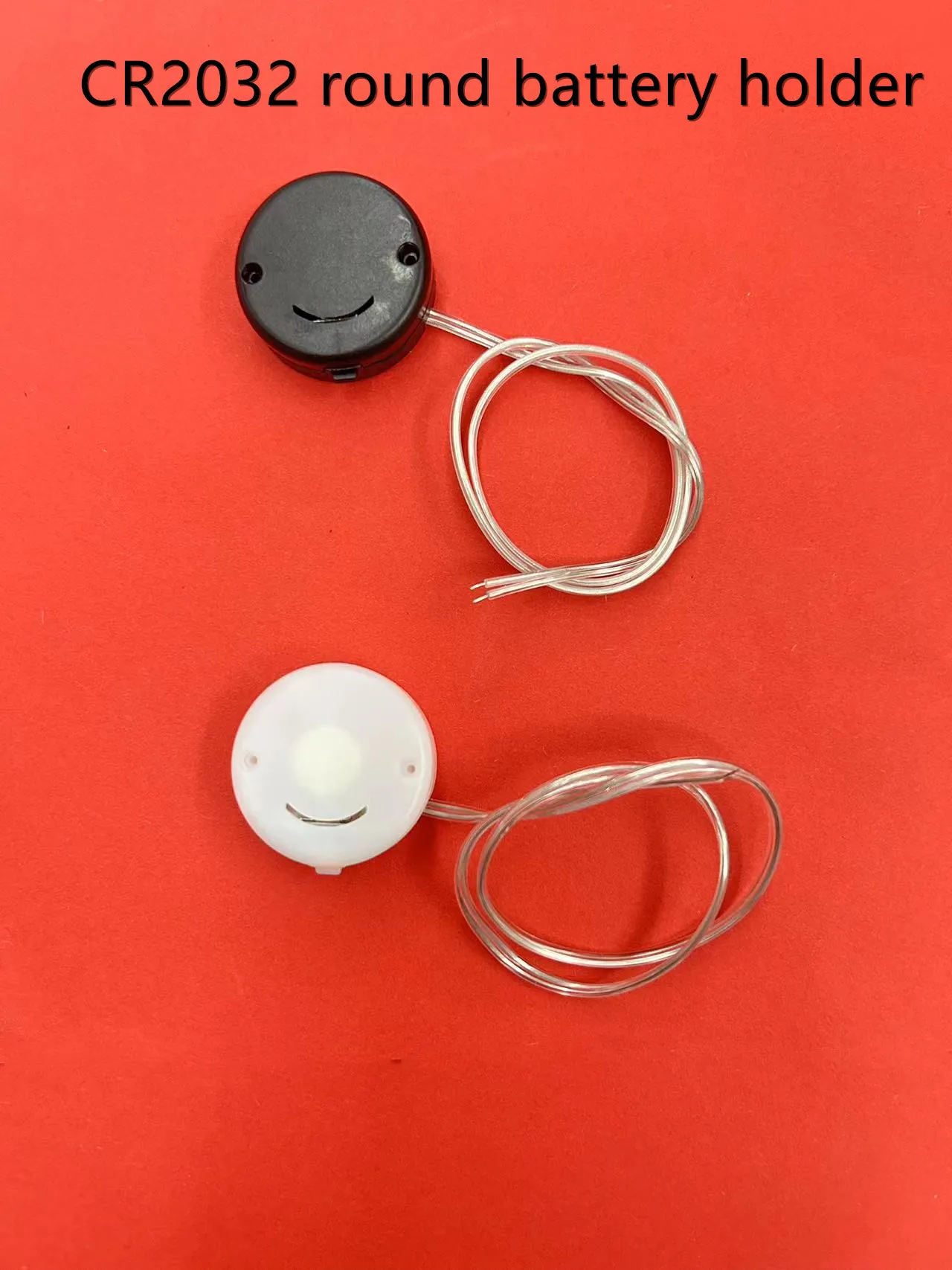 Two CR2032 button battery holders with cover and switch battery box 6V
