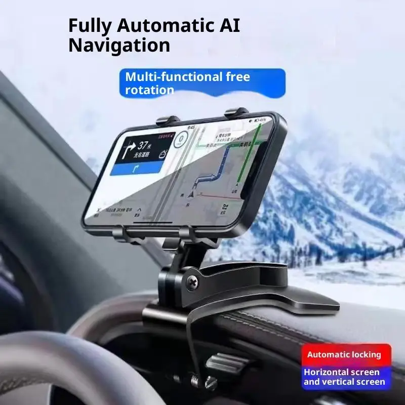 Supporto Universale per Telefono da Auto, Clip per Cruscotto, Supporto GPS per Cellulare, Staffa per Auto - immagine 3