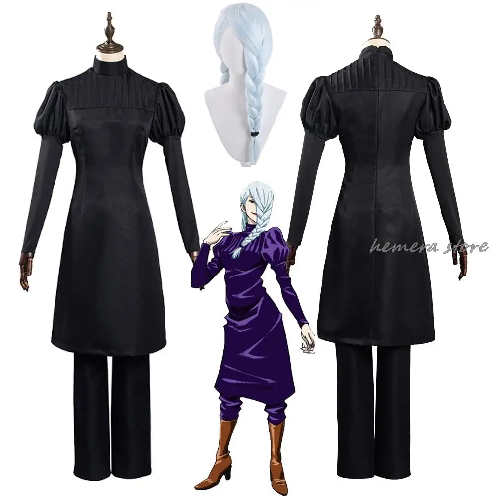 

Anime Jujutsu Kaisen Season 2 Mei Mei Cosplay Costume Braid Wig Black Dress Pants Tokyo Jujutsu High Uniform Shibuya Incident