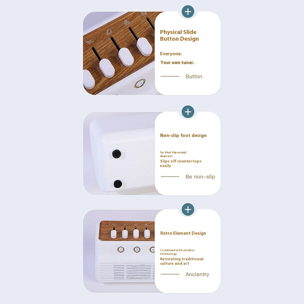 Nature Sounds Mixer Speaker Craeative Music Box Rechargeable Bluetooth Speaker Timer White Noise Sleep Machines Desktop Speaker