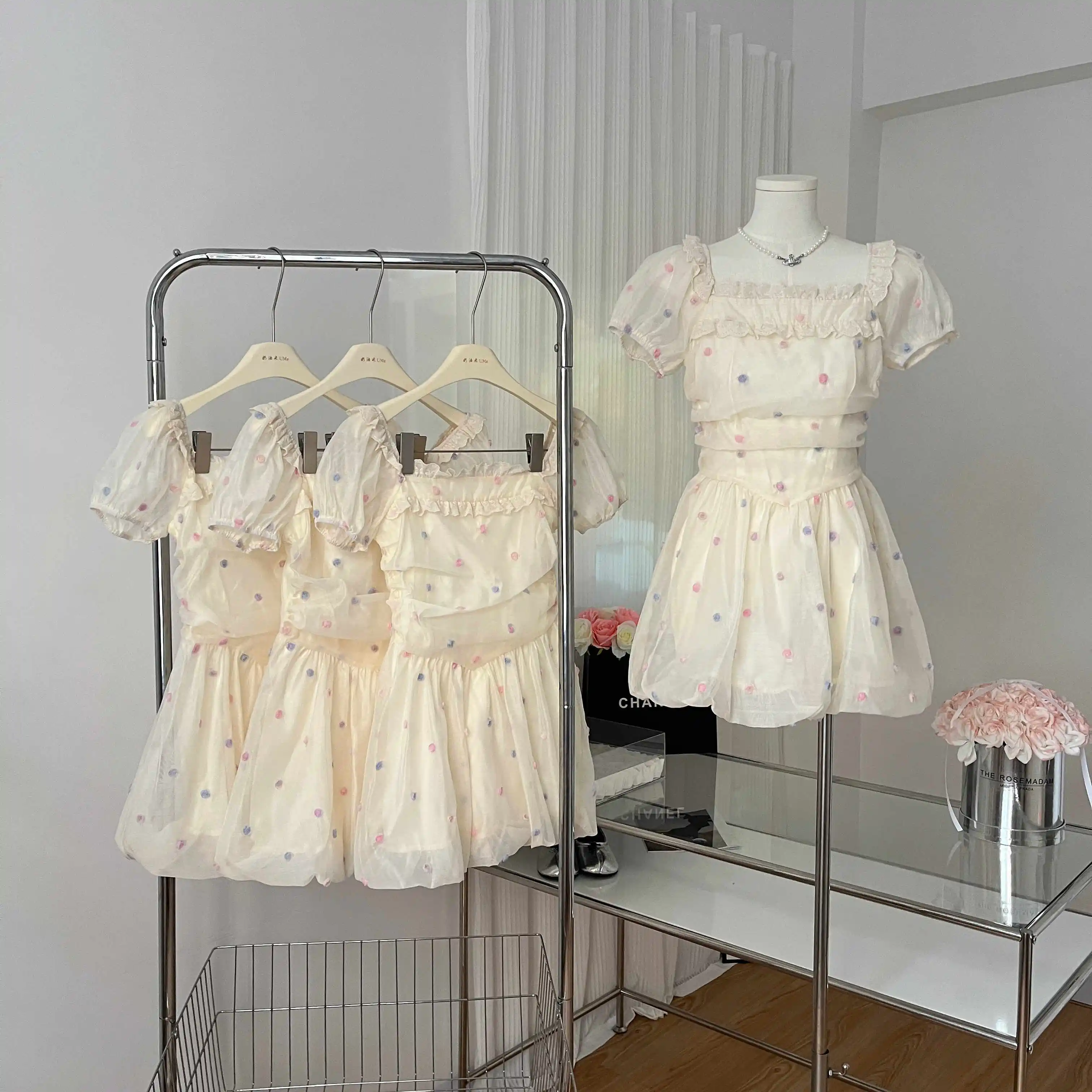 

Floral Korean Sweet Dress Women Vintage Elegant Party Mini Dresses Female Casual Beach Boho Fairy Dress Summer
